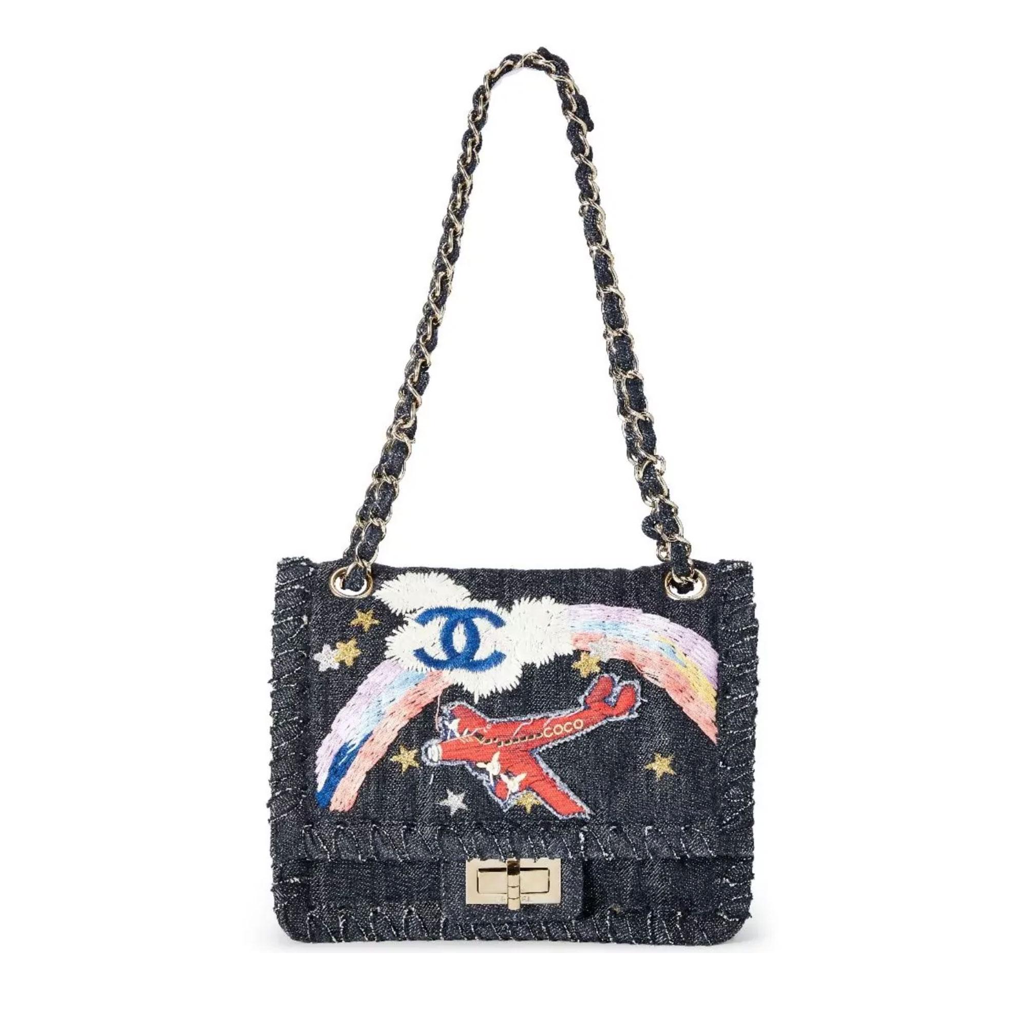 chanel denim bag