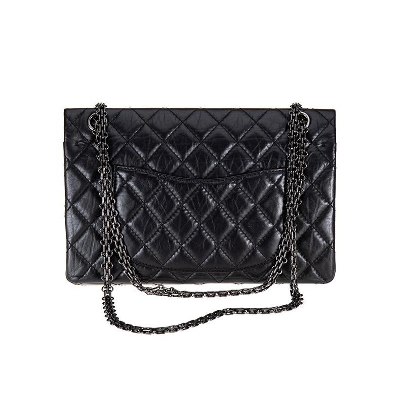 Chanel 2.55 Reissue Maxi Aged Calfskin Black Handbag 1