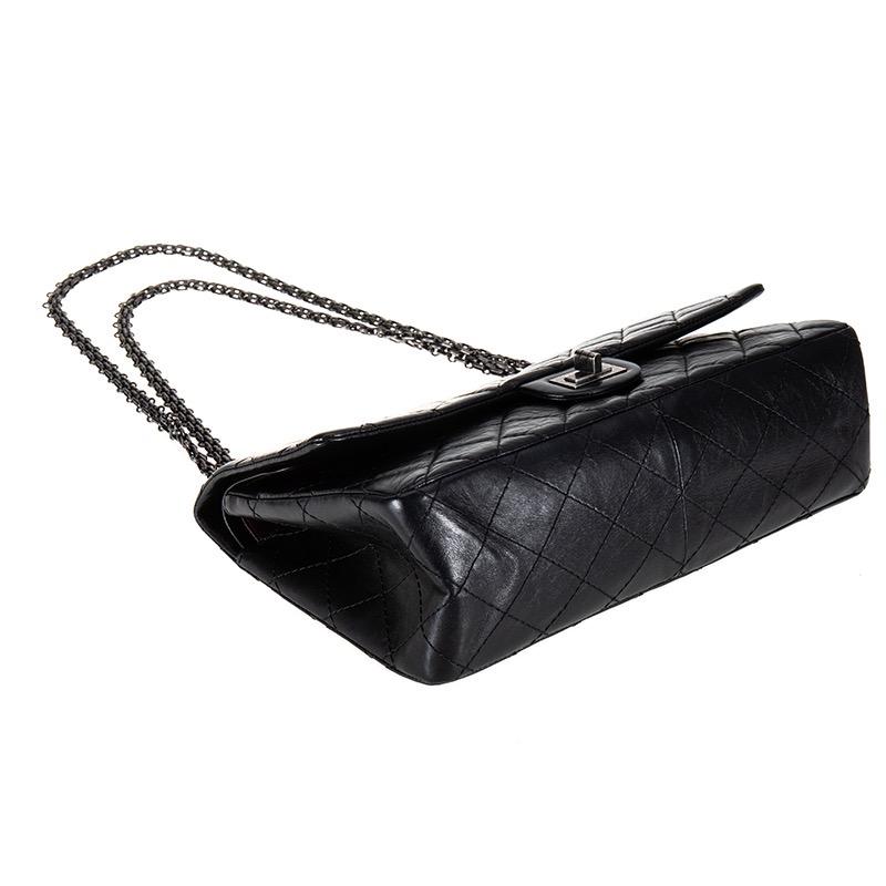 Chanel 2.55 Reissue Maxi Aged Calfskin Black Handbag 2