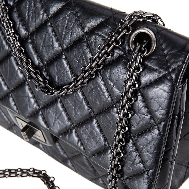 Chanel 2.55 Reissue Maxi Aged Calfskin Black Handbag 5