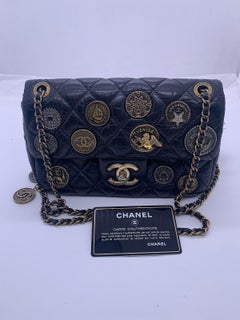 Chanel 2.55 Reissue Mini Flap Bag Pelle di vitello invecchiata Trapuntata Coin Charms Italia Nero
