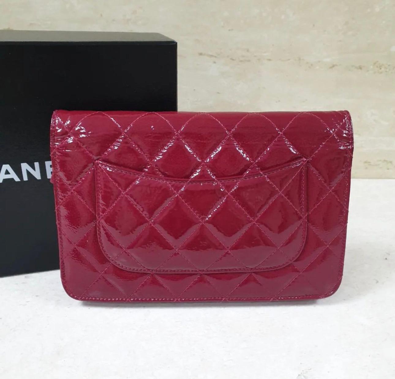 Chanel 2.55 Reissue WOC Red Rouge Patent Leather Bag 1