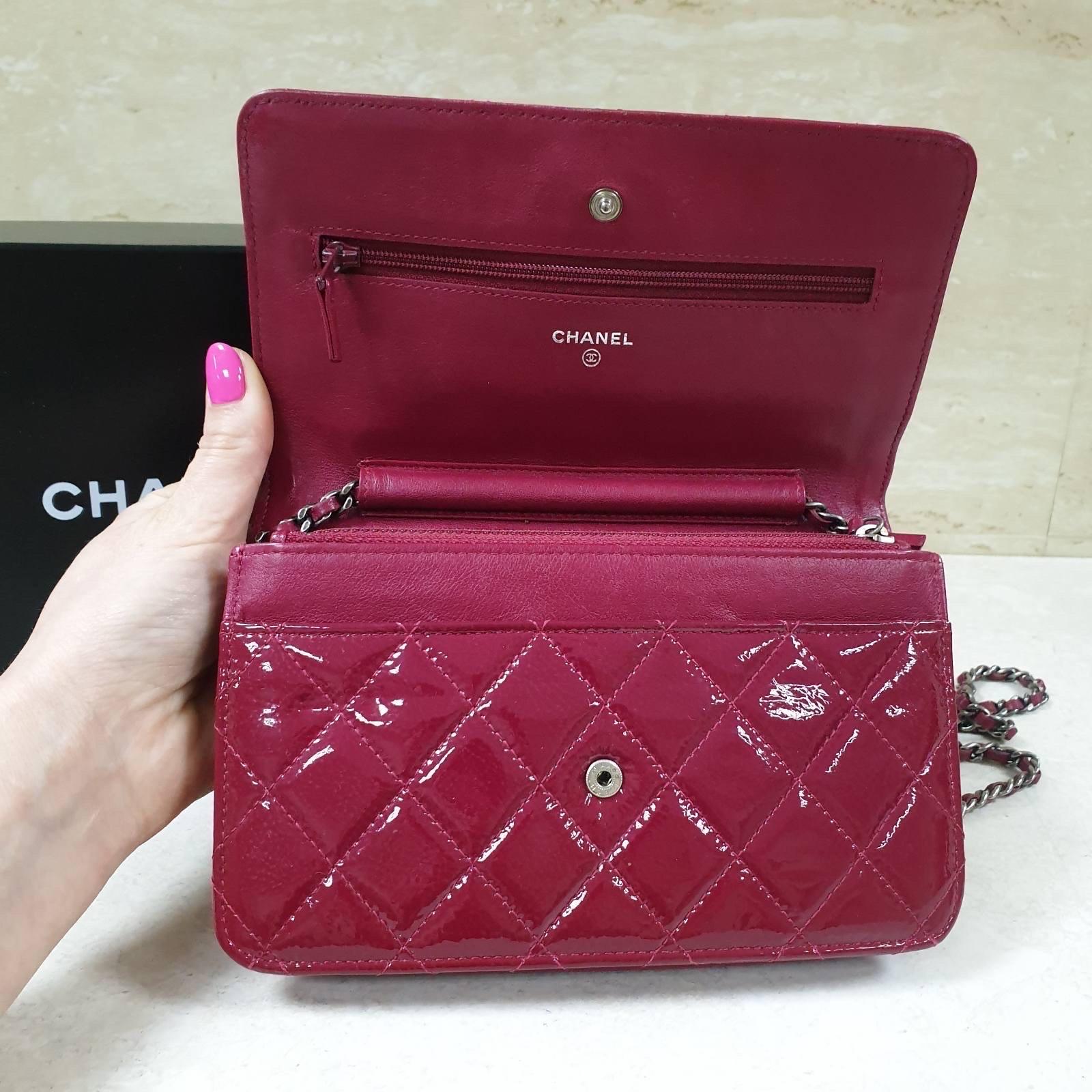 Chanel 2.55 Reissue WOC Red Rouge Patent Leather Bag 4