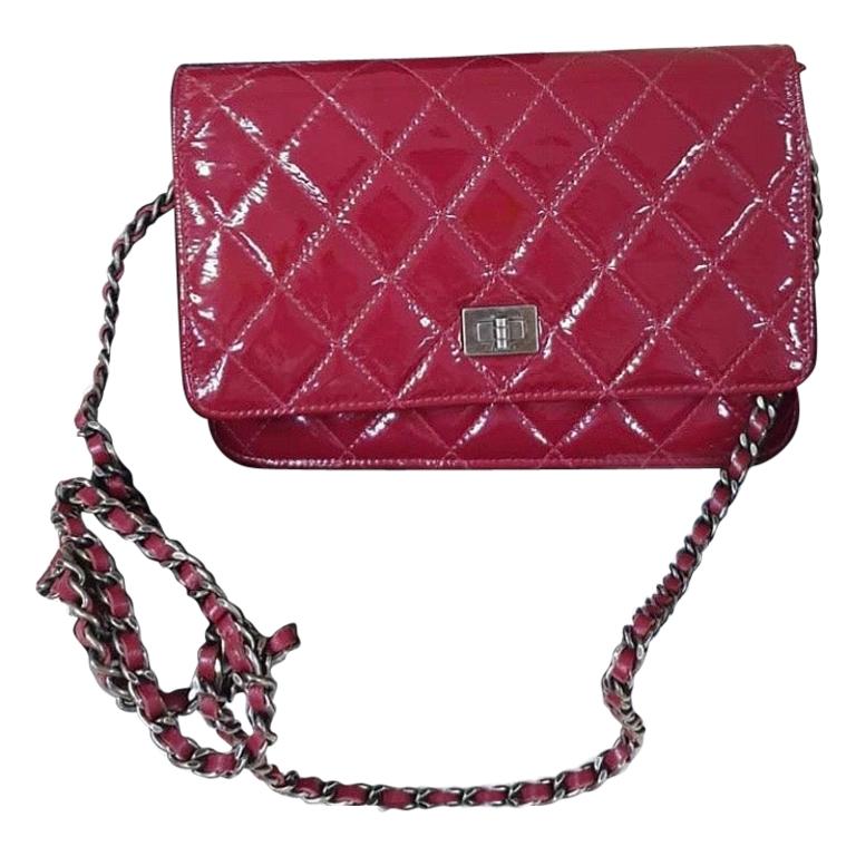 Chanel 2.55 Reissue WOC Red Rouge Patent Leather Bag at 1stDibs