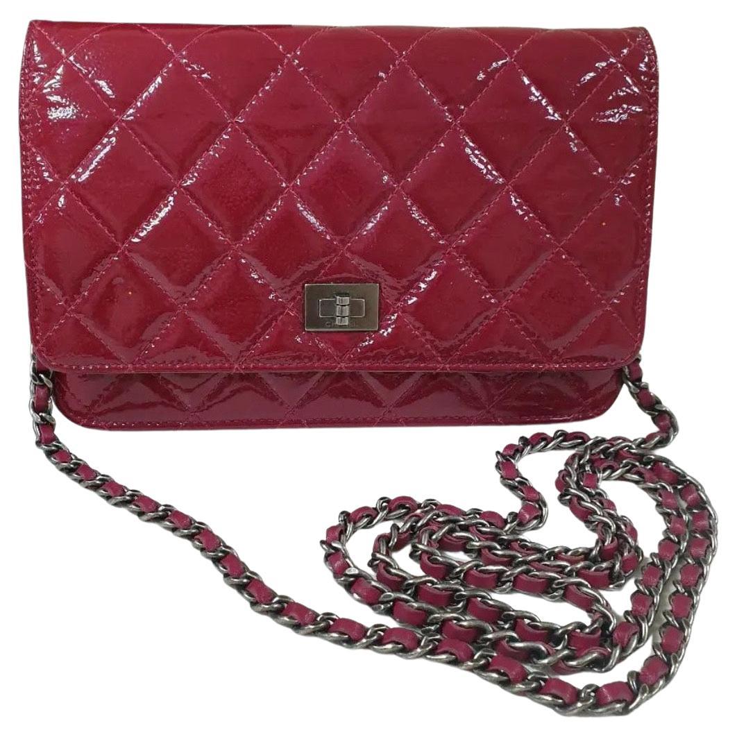 Chanel 2.55 Reissue WOC Red Rouge Patent Leather Bag at 1stDibs | 2.55 woc