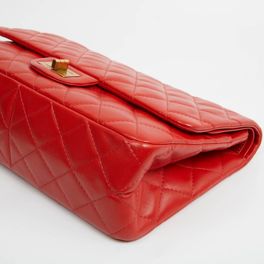 Red CHANEL 2.55 Smooth Copper Lambskin Bag For Sale