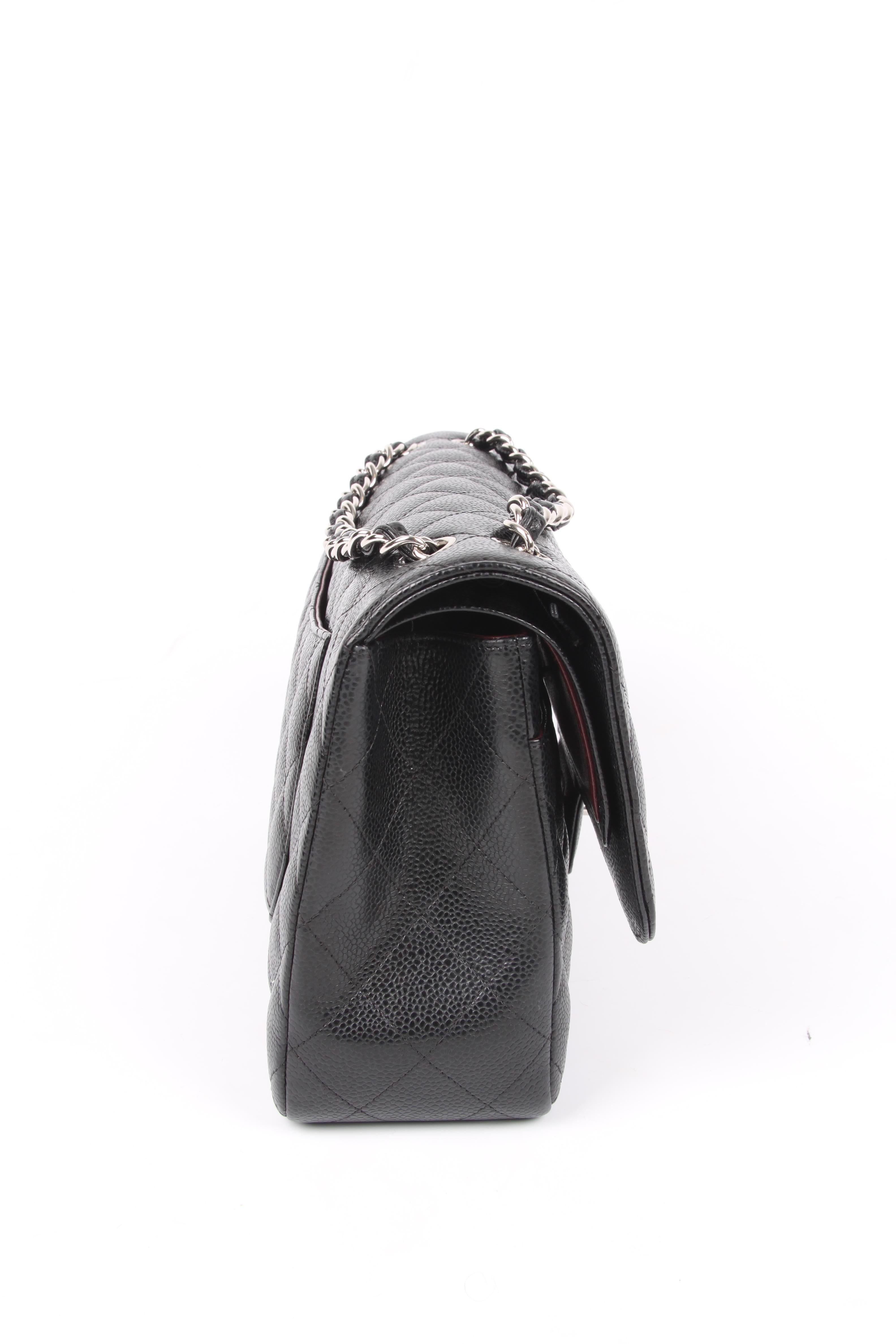 Black   Chanel 2.55 Timeless 2018 black caviar leather/silver   