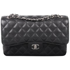   Chanel 2.55 Timeless 2018 black caviar leather/silver   