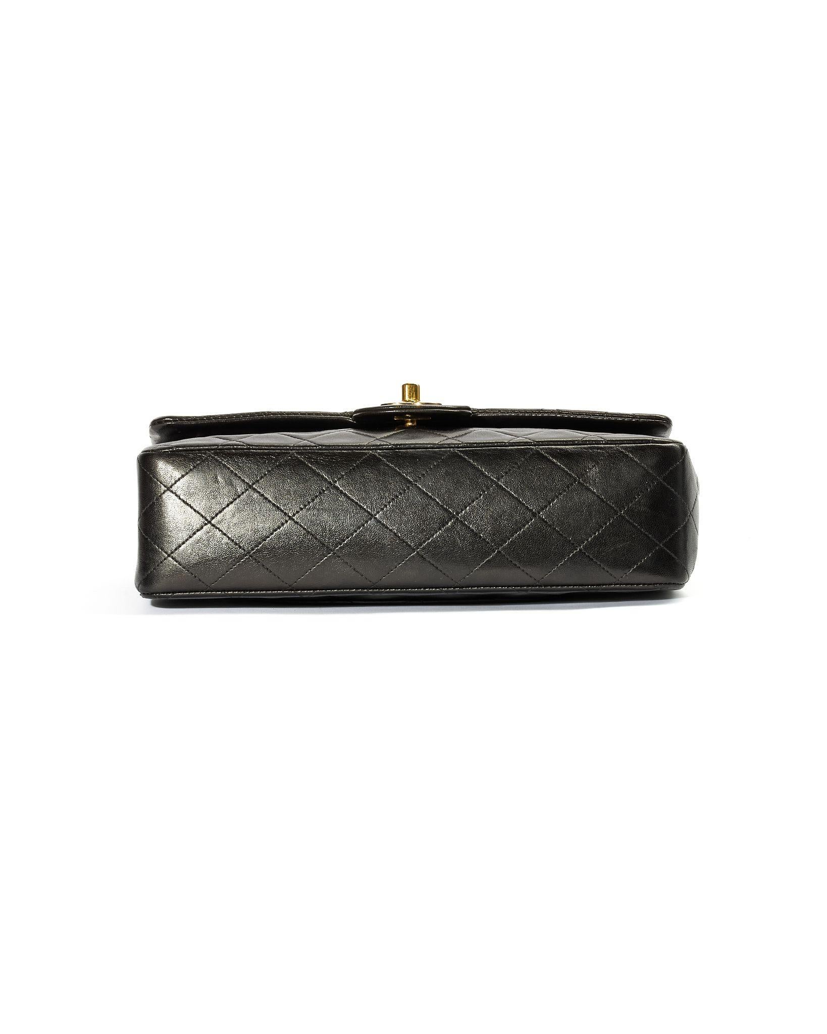 Chanel 2.55 Timeless Vintage Schwarz im Angebot 5
