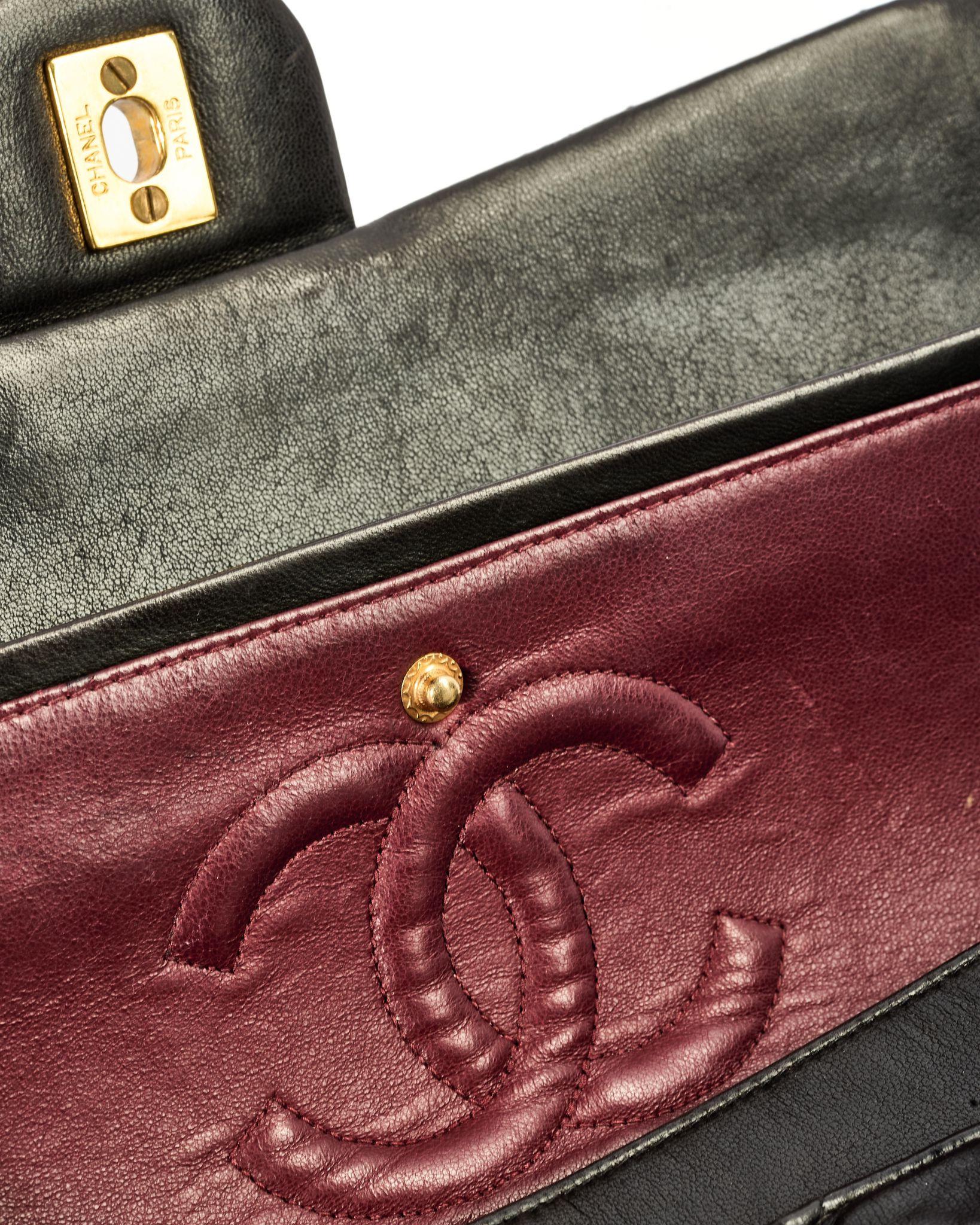 Chanel 2.55 Timeless Vintage Schwarz im Angebot 6