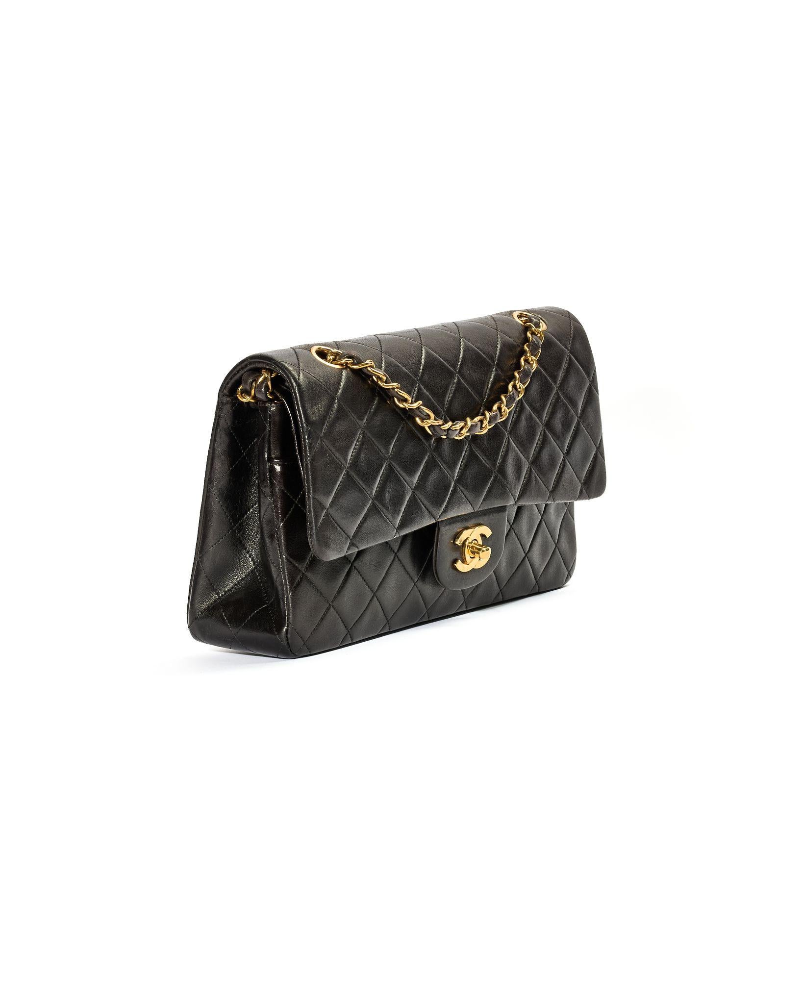 Chanel 2.55 Timeless Vintage Schwarz im Zustand „Hervorragend“ im Angebot in Torre Del Greco, IT