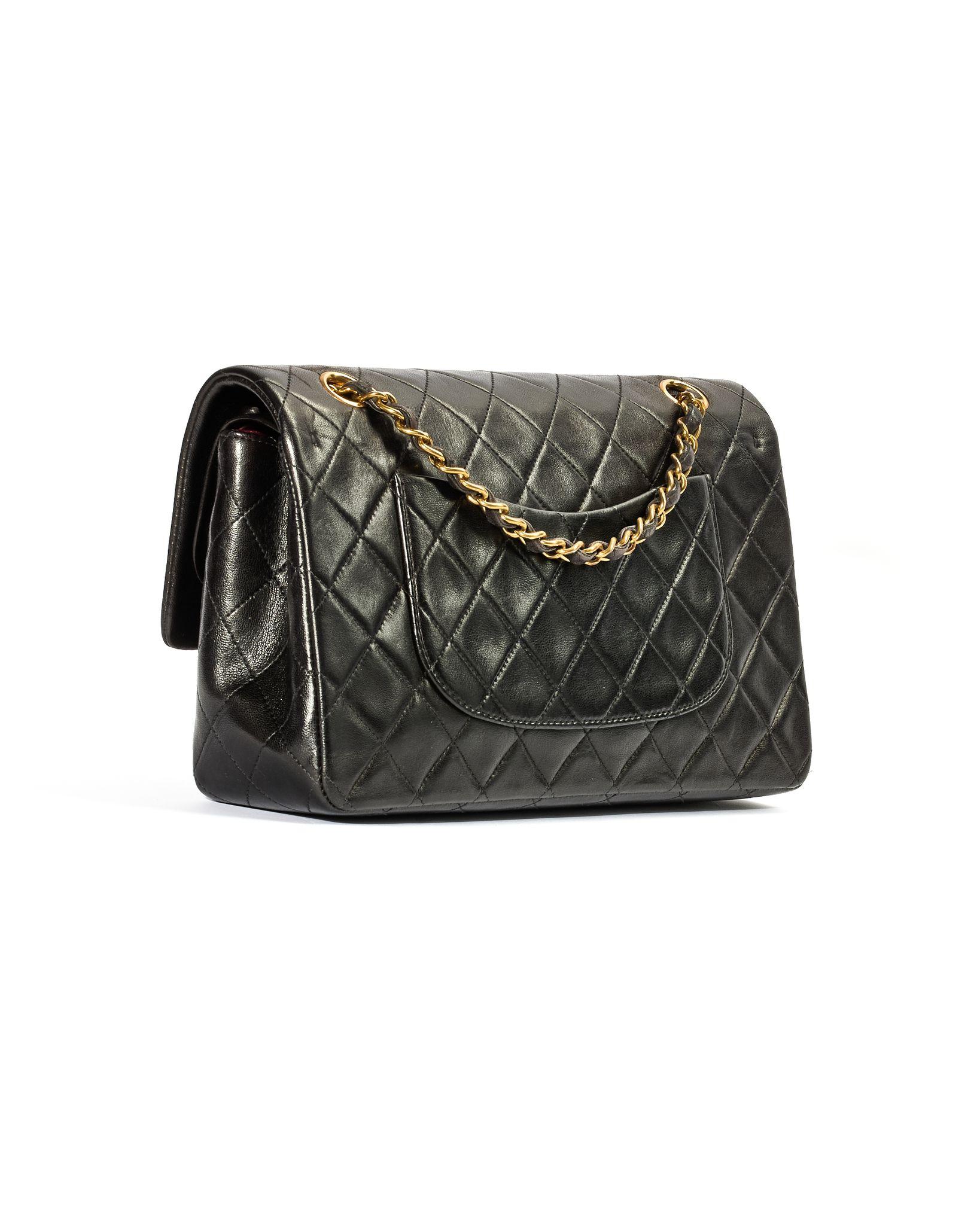 Chanel 2.55 Timeless Vintage Schwarz im Angebot 2