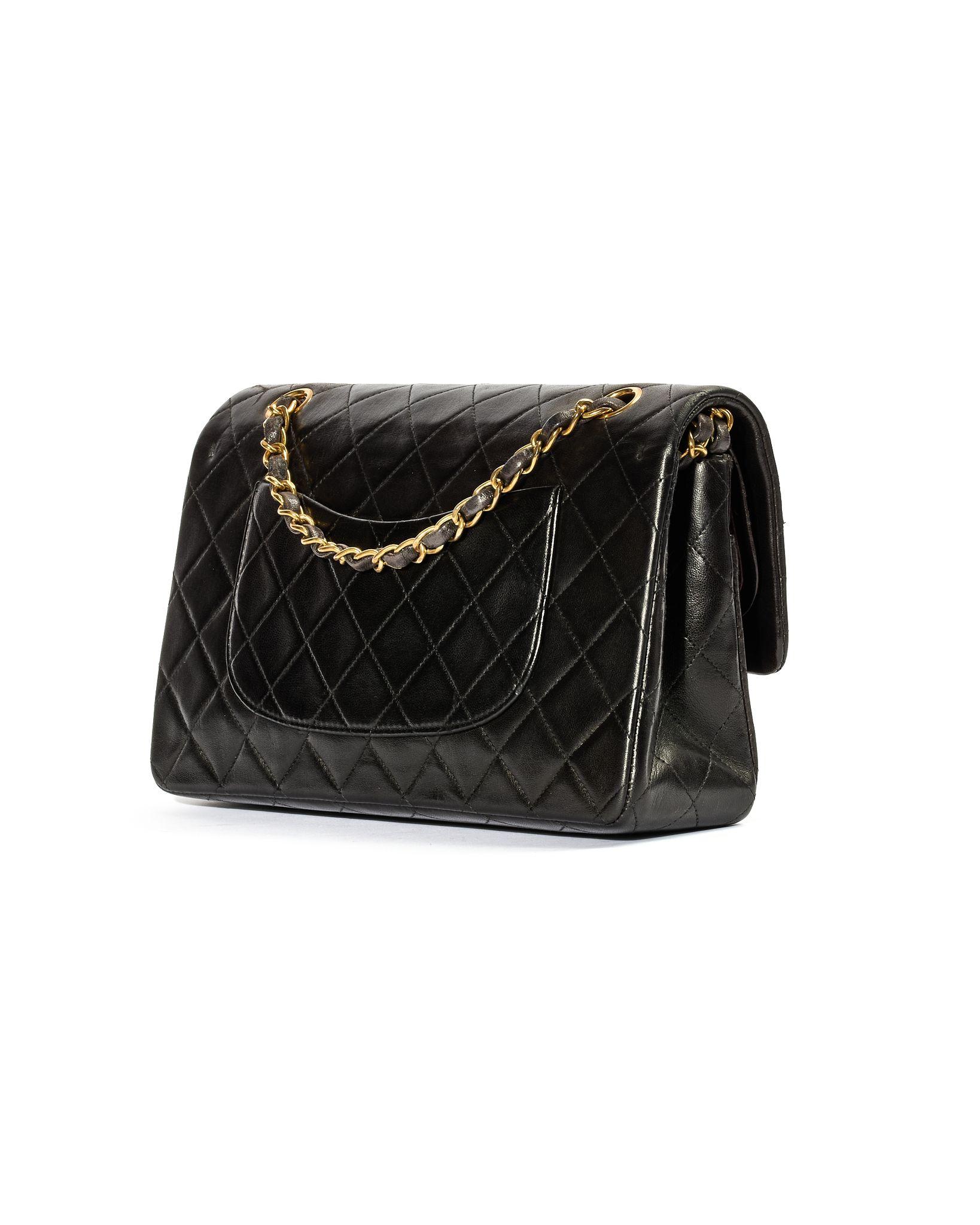 Chanel 2.55 Timeless Vintage Schwarz im Angebot 3