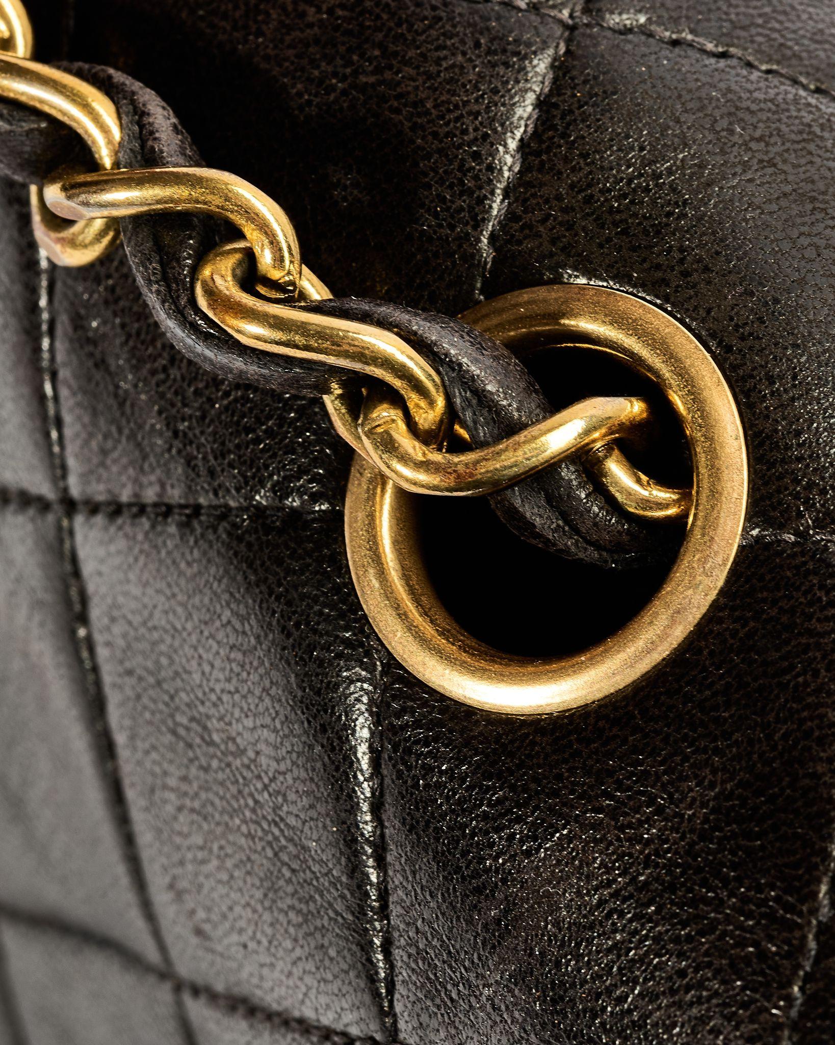 Chanel 2.55 Timeless Vintage Schwarz im Angebot 4