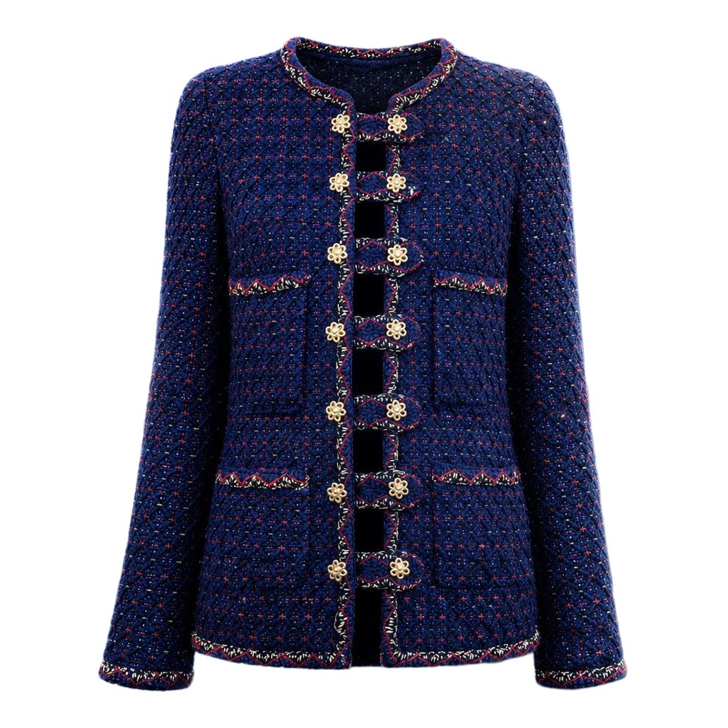 CHANEL 25K$ Legendäre Paris / SALZBURG Bestickte Tweed Jacke 36 FR