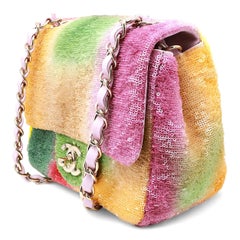 Chanel 25S Multicolor Sequin Mini Square Flap Crossbody Bag