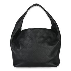 Chanel 26C Black Quilted Calfskin Large Hobo