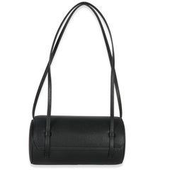 Chanel 26P Black Grained Shiny Calfskin Small Bowling Bag