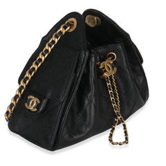 Chanel 26P Black Quilted Caviar Mini Chanel 25 Hobo