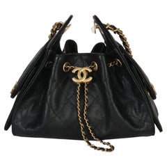 Chanel 26P Black Quilted Caviar Mini Chanel 25 Hobo