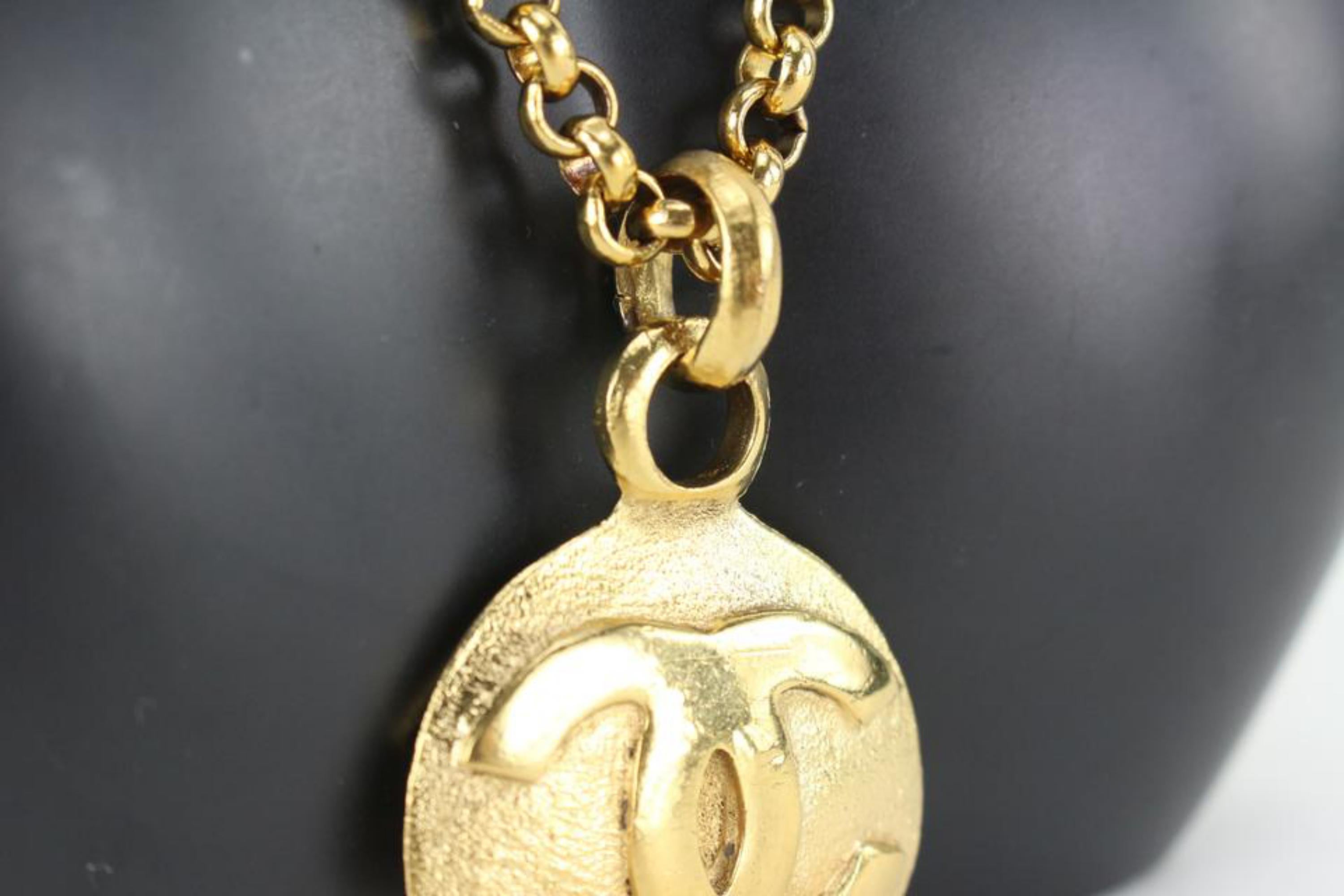 Chanel 29 24k Gold Plate CC Logo Chain Necklace 8CJ104 2