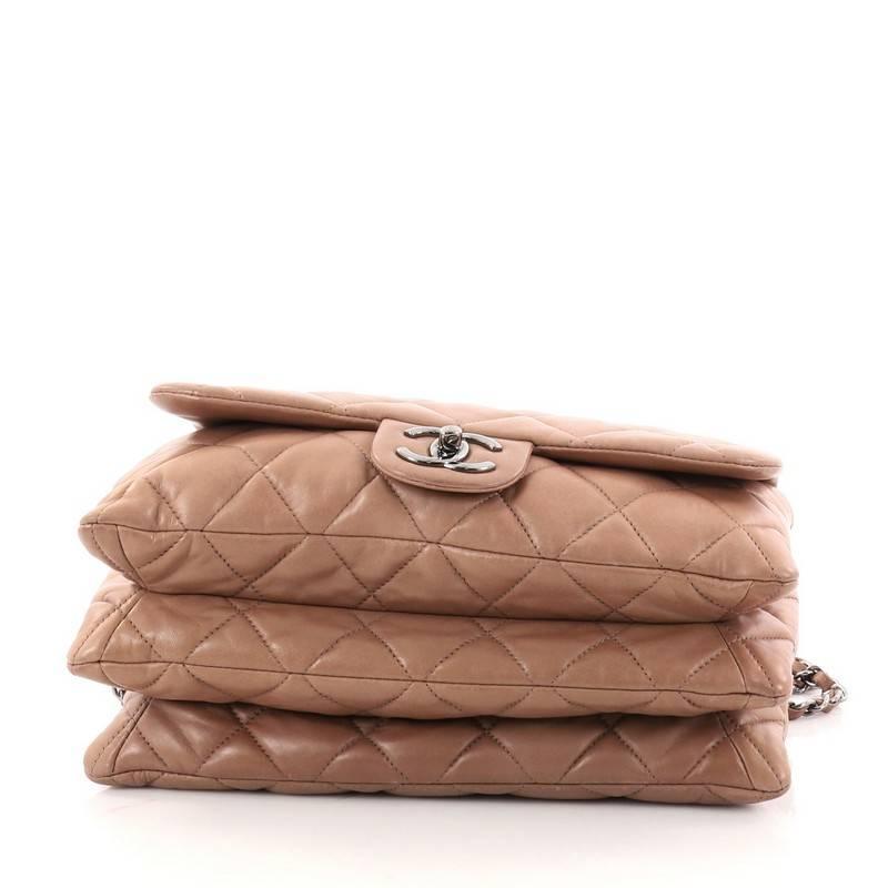 chanel 3 compartment flap bag