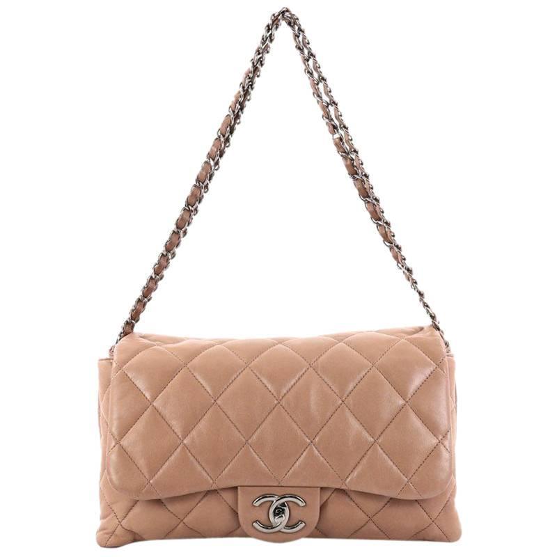 Chanel 3 Accordion Flap Bag Quilted Lambskin Jumbo