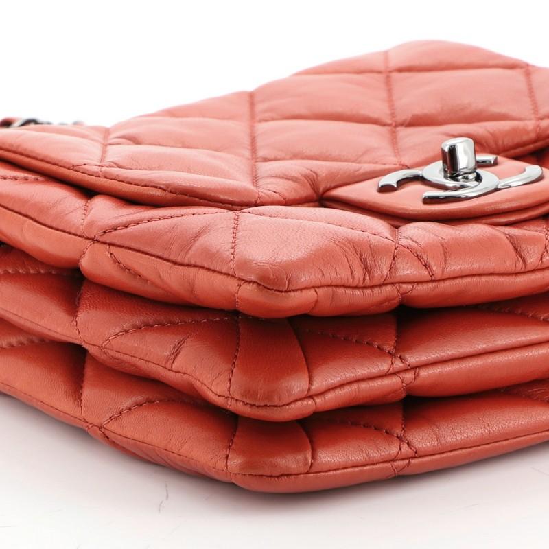 Chanel 3 Accordion Flap Bag Quilted Lambskin Mini In Good Condition In NY, NY