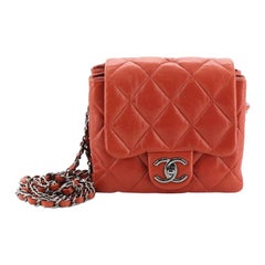 Chanel 3 Akkordeon Flap Bag Gestepptes Lammleder Mini