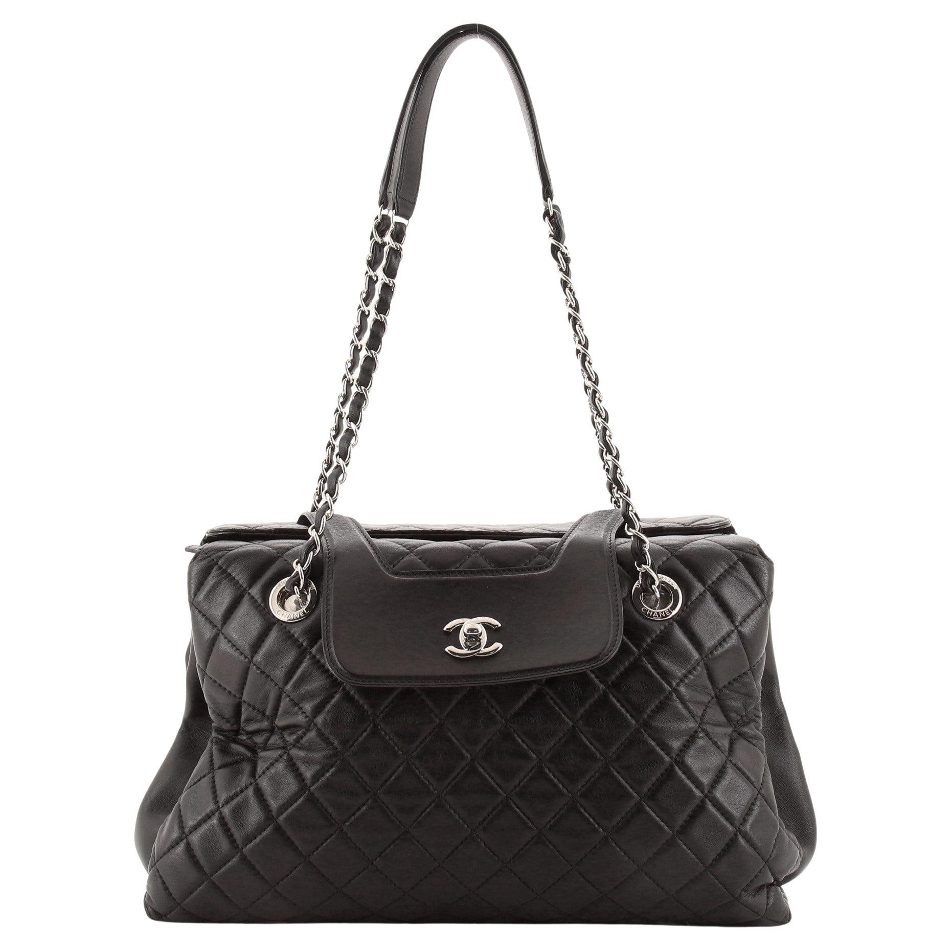Chanel 3 Accordion Shopping Tote Quilted Lambskin