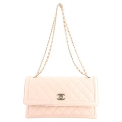 Chanel 3 Compartment Flap Bag Quilted Lambskin Medium