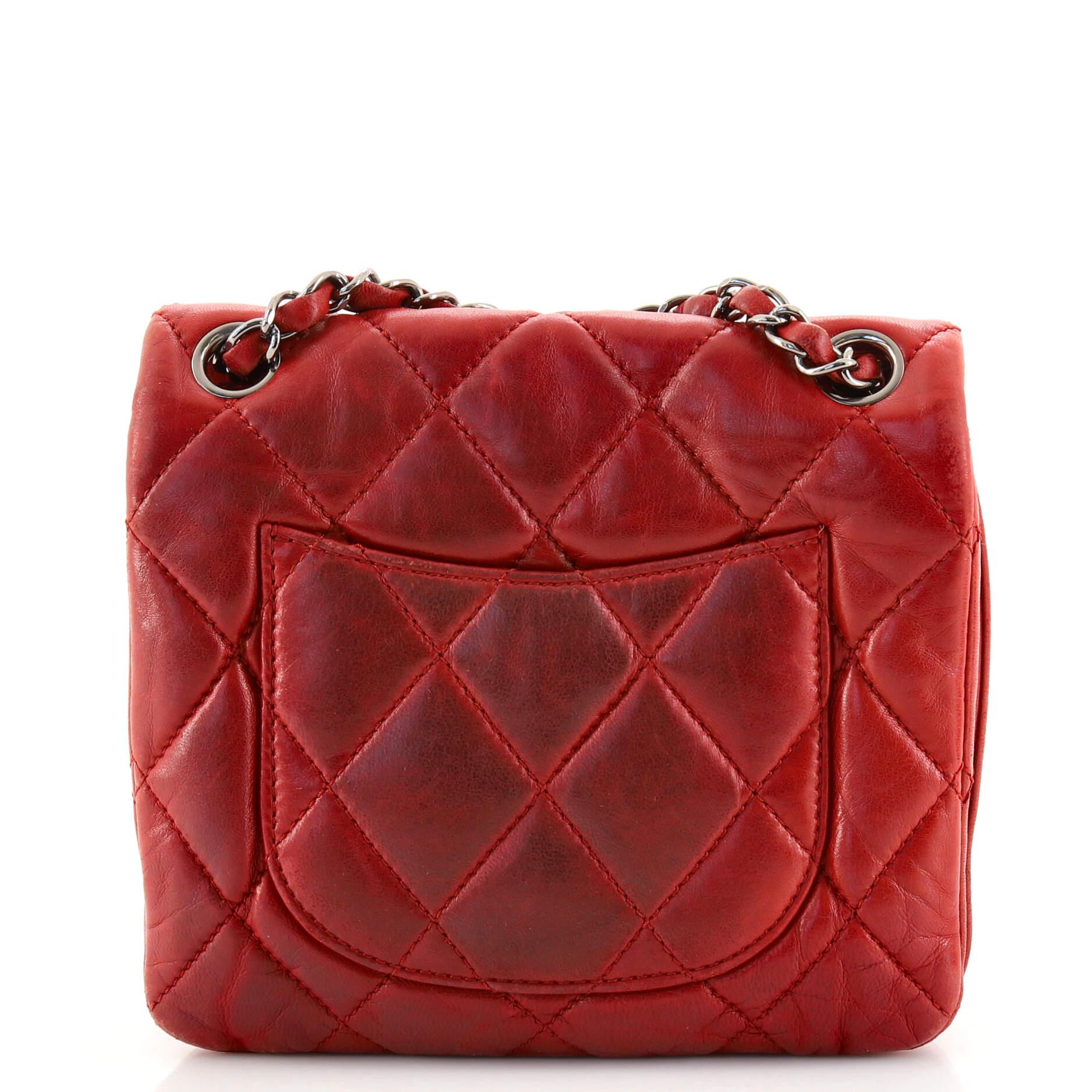 Chanel 3 Flap Bag Quilted Lambskin Mini In Fair Condition In NY, NY