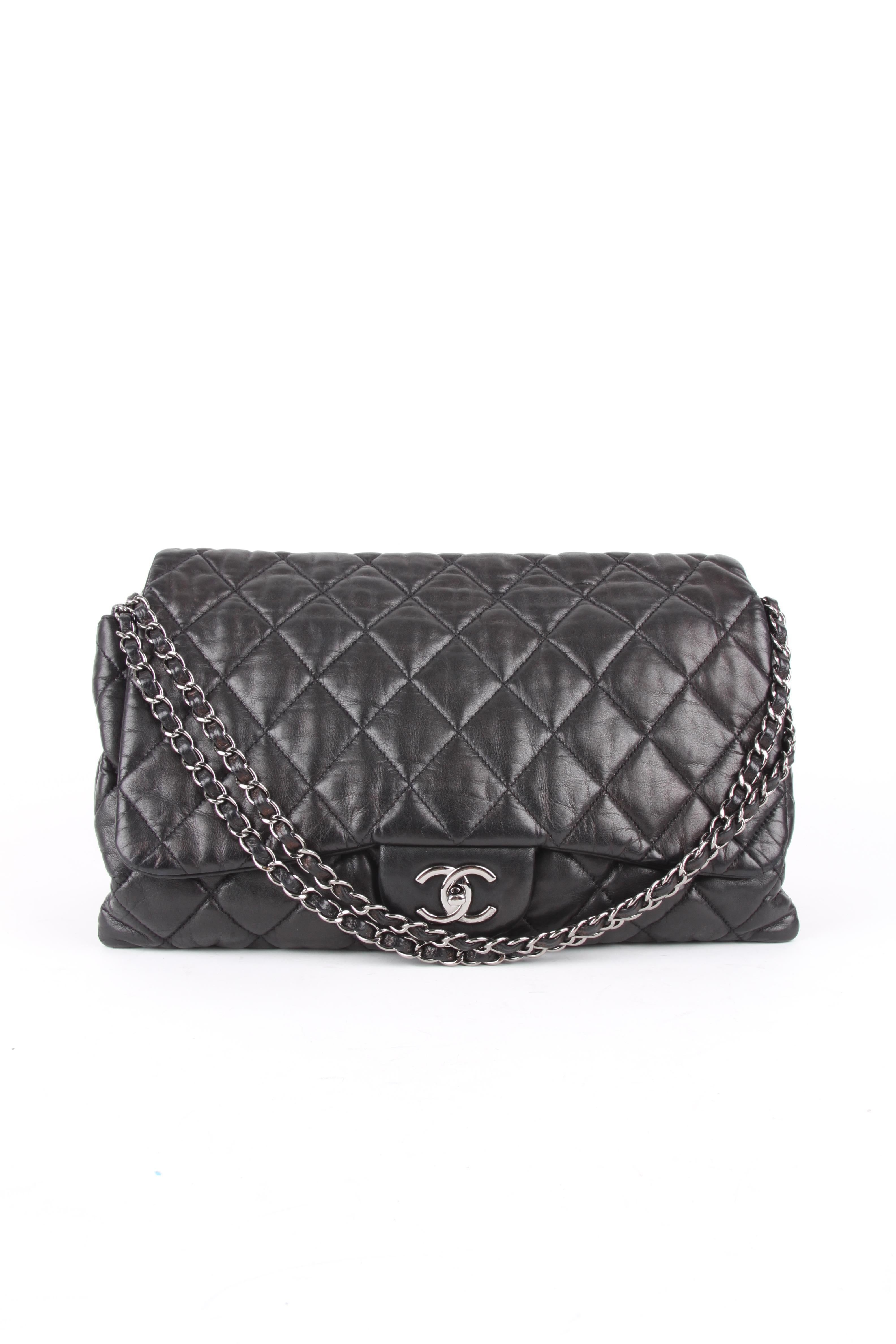 Chanel 3 Quilted Accordion Lambskin Maxi Flap Bag 5