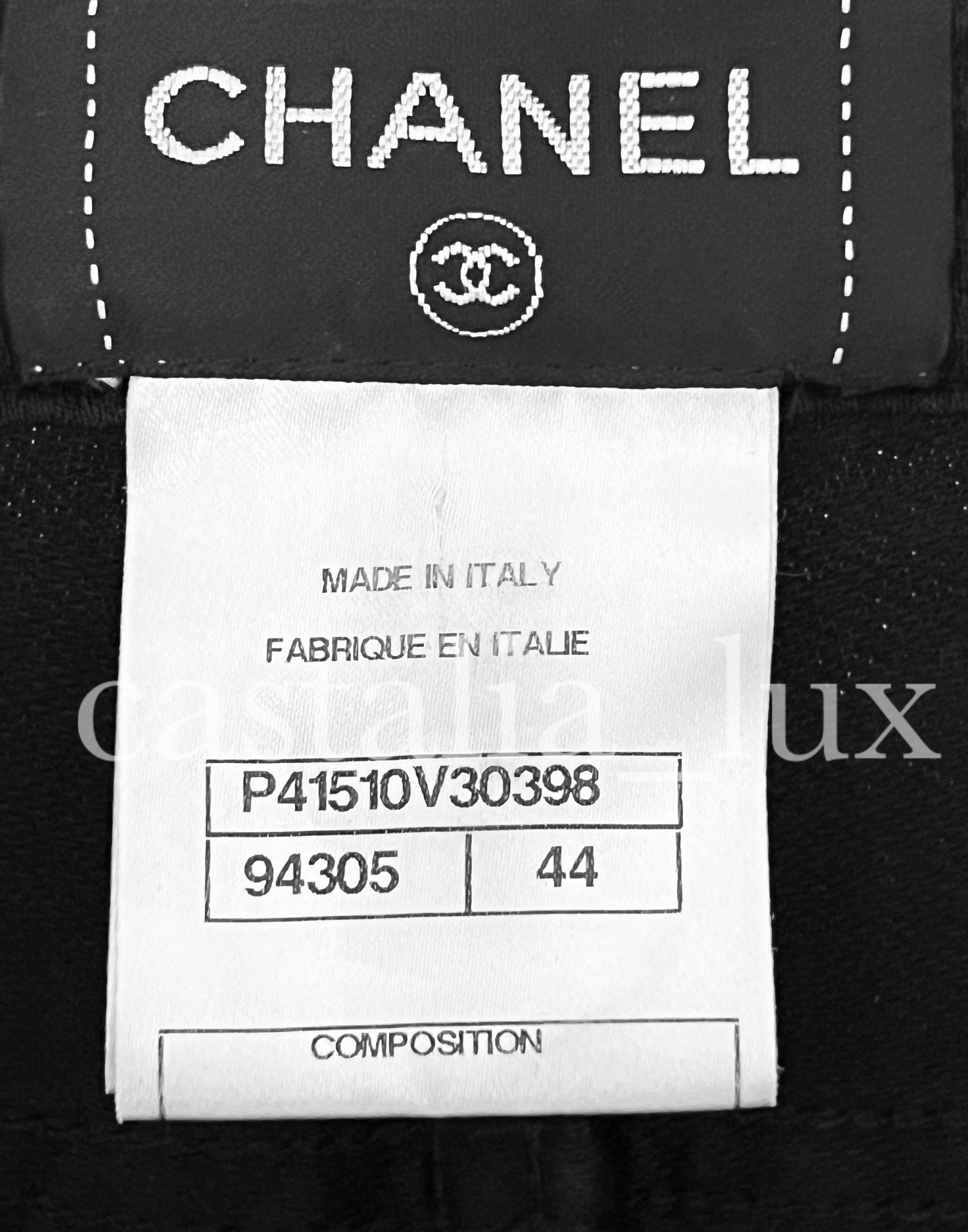 Chanel 3$ Runway Mosaic Leather Detail Trousers 6