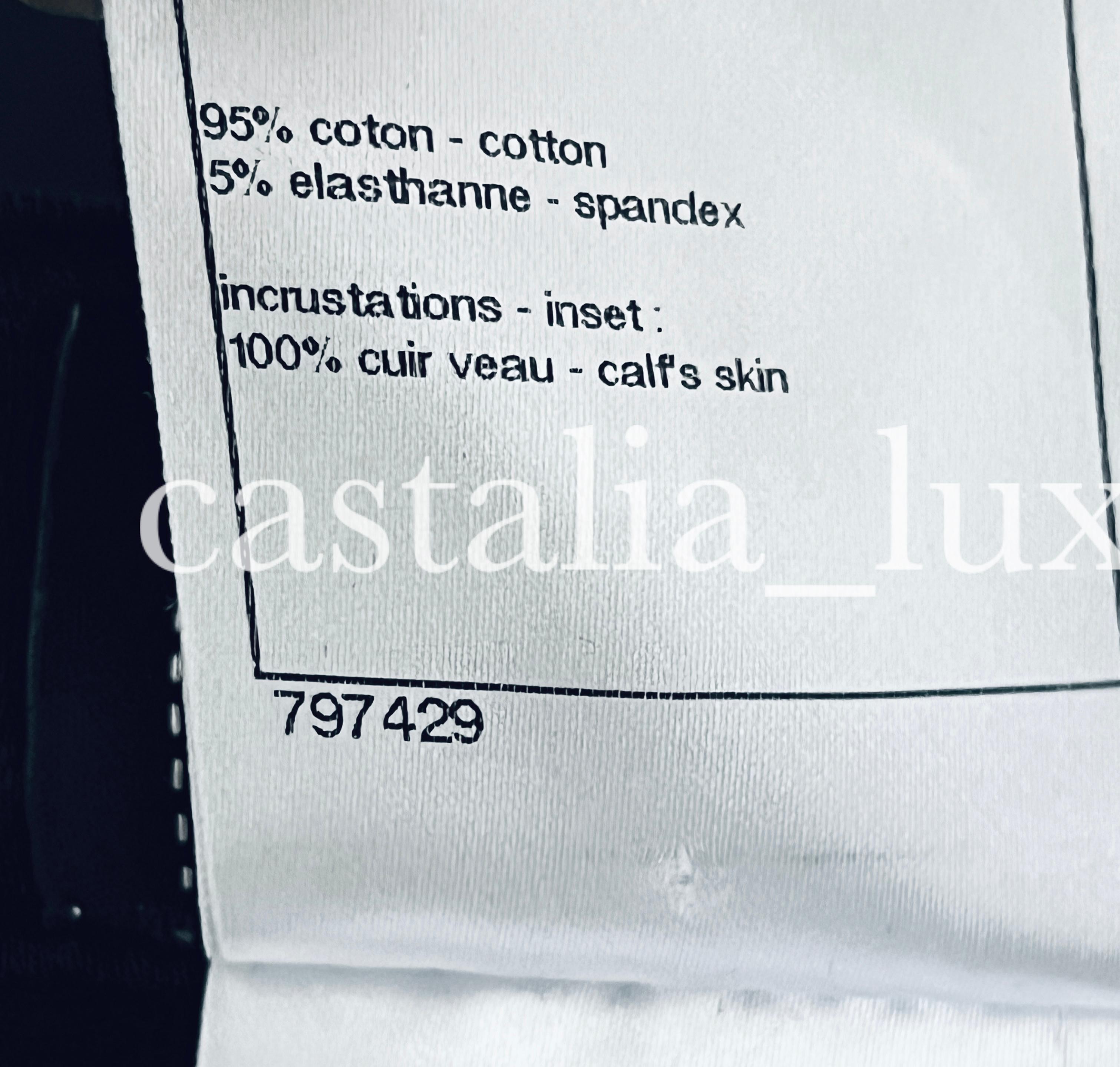 Chanel 3$ Runway Mosaic Leather Detail Trousers 7