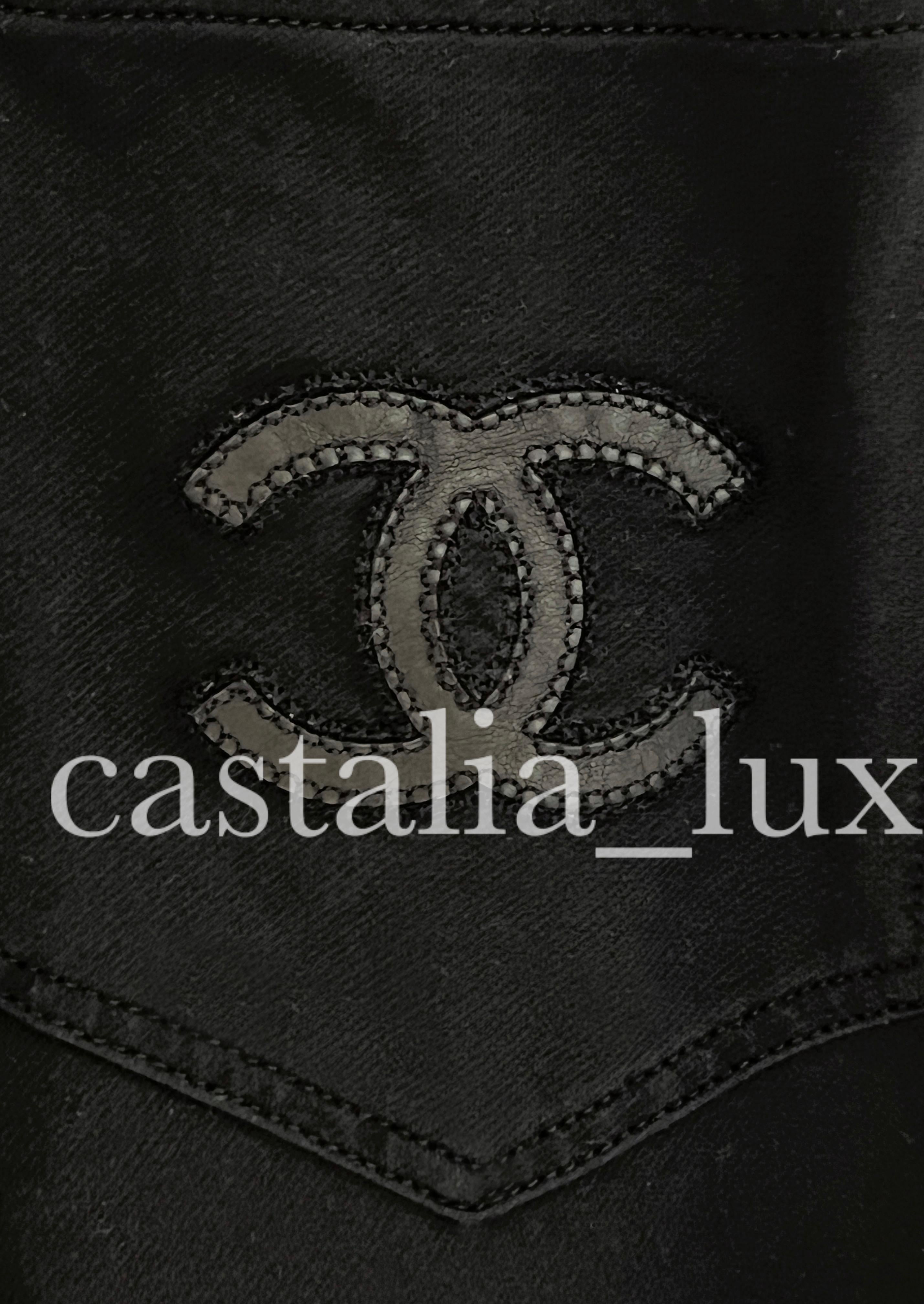 Chanel 3$ Runway Mosaic Leather Detail Trousers 3