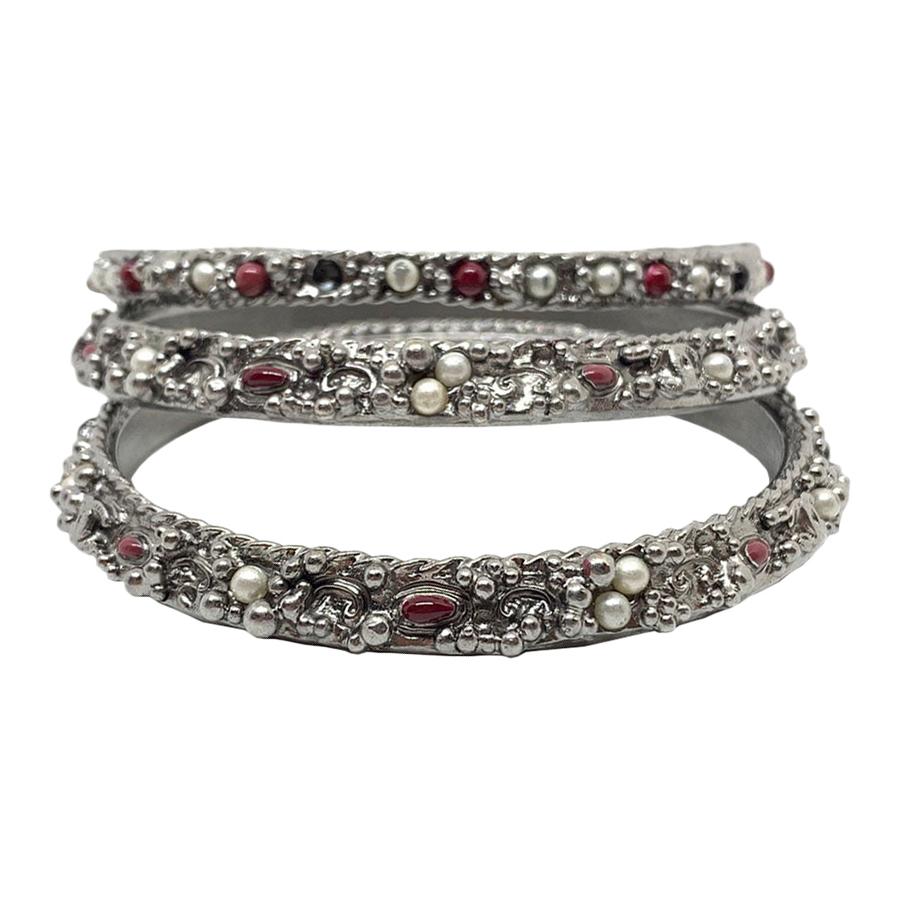 Classic Sincerity Pattern Mixed Metal Bracelet (3 Sizes) - Southern Made