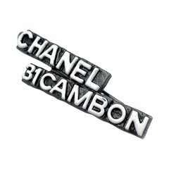 CHANEL 31 CAMBON Barrette aus versilbertem Metall