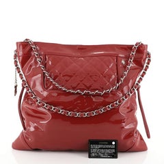 Chanel 31 Drawstring Tote Quilted Patent Large