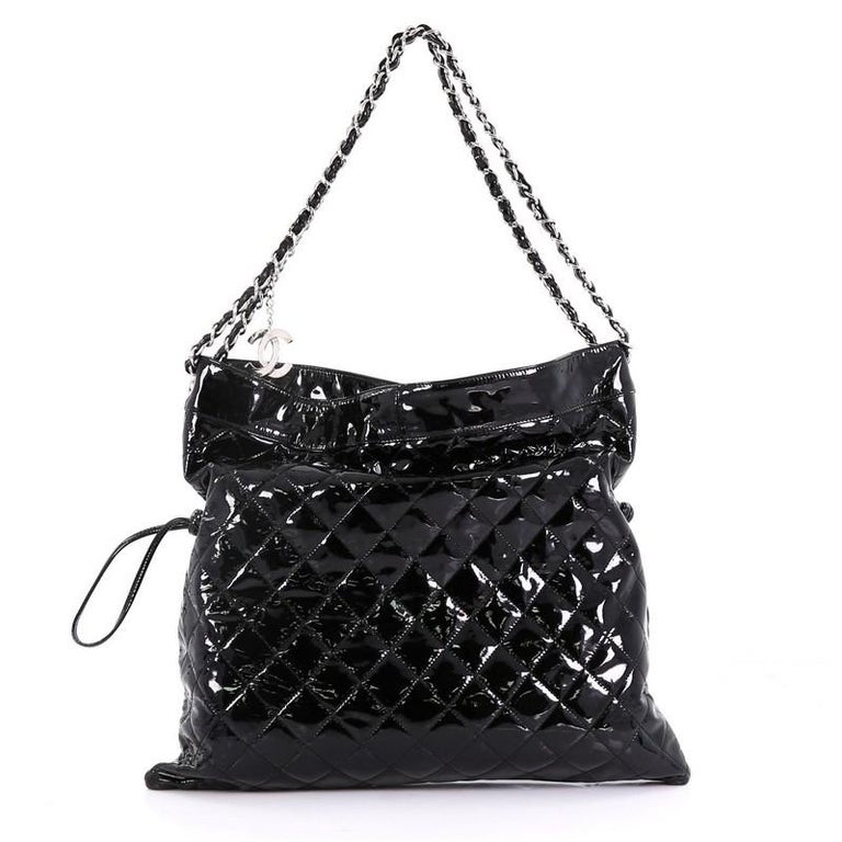 Chanel 31 Drawstring Tote Quilted Patent Large at 1stDibs