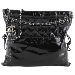 Chanel 31 Drawstring Tote Quilted Patent Large