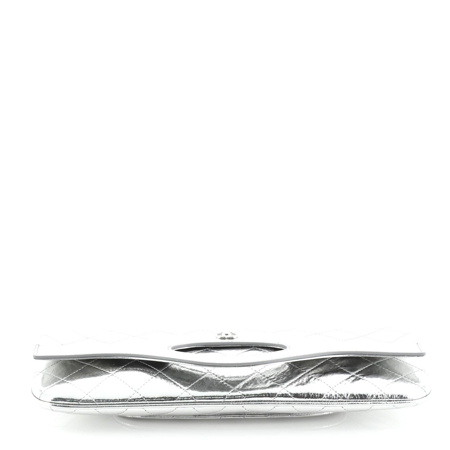 Women's or Men's Chanel 31 Pouch Quilted Metallic Calfskin Medium 