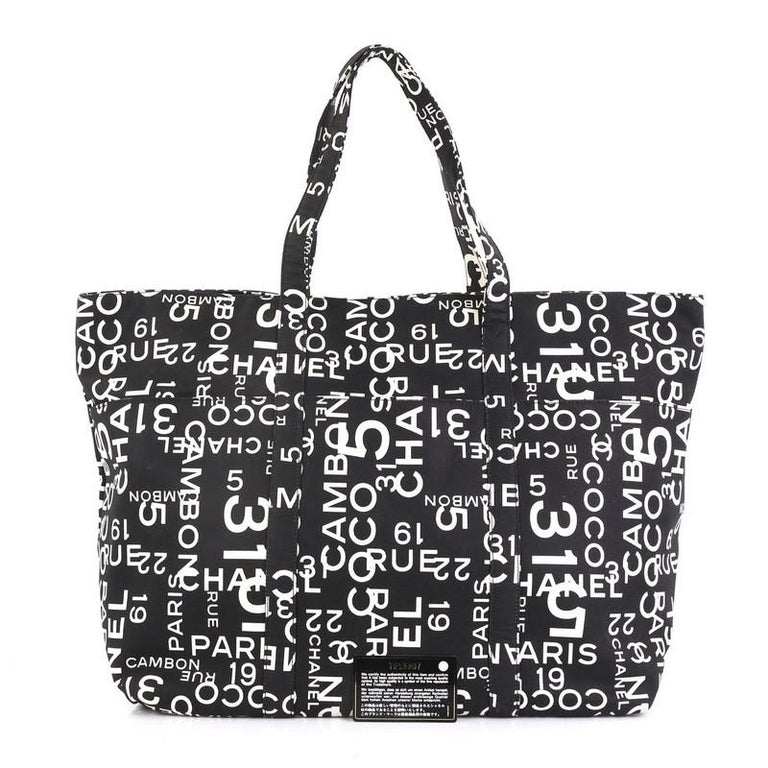 Chanel 31 Rue Cambon Beach Tote Printed Canvas Large at 1stDibs