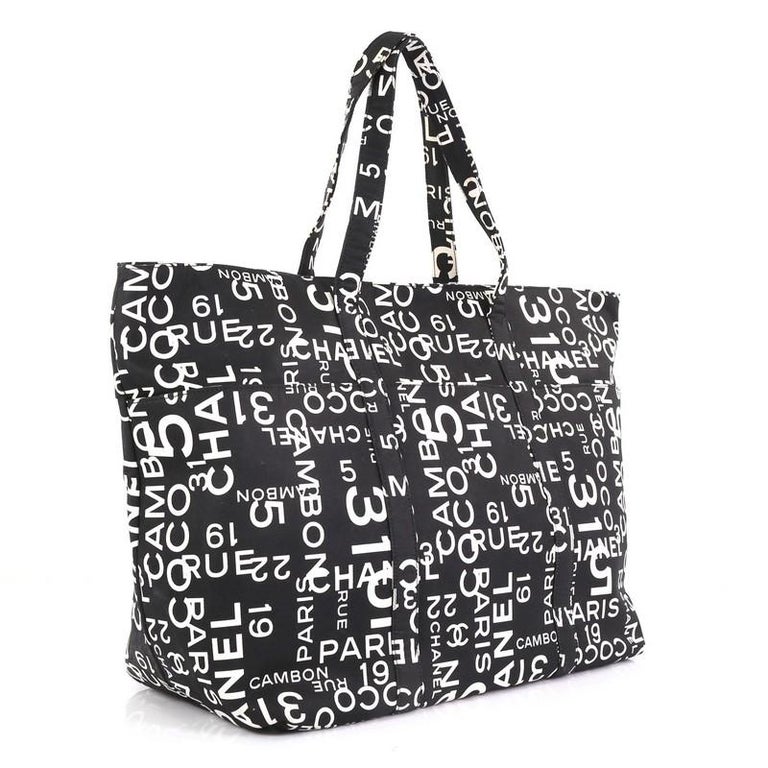 Chanel 31 Rue Cambon Beach Tote Printed Canvas Large at 1stDibs
