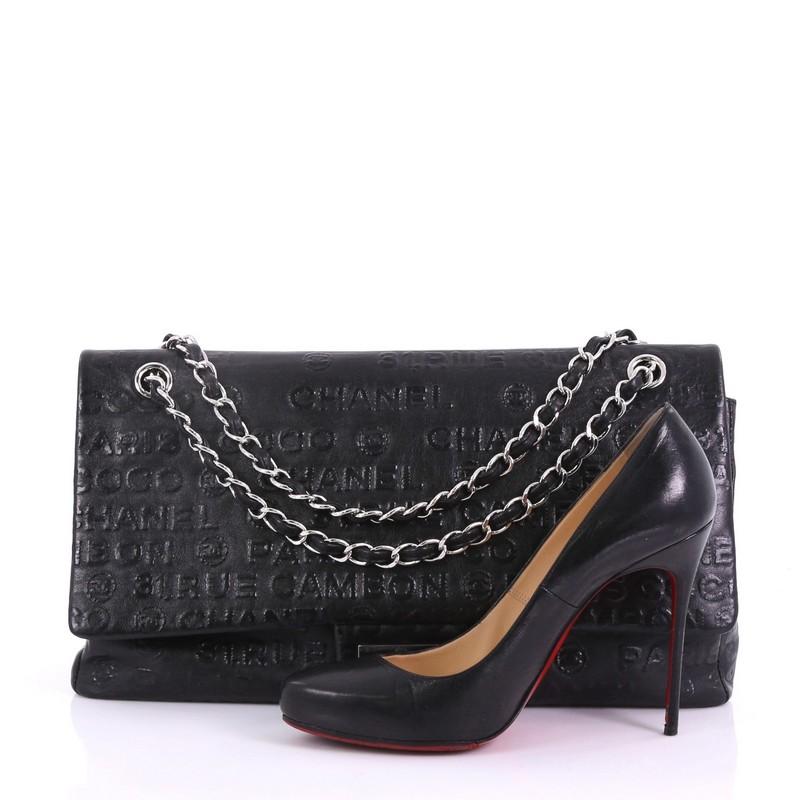 Chanel 31 Rue Cambon Double Flap Bag Embossed Leather Maxi at 1stDibs chanel 31 rue cambon flap bag chanel 31 rue cambon bag leather chanel bag 31 rue cambon