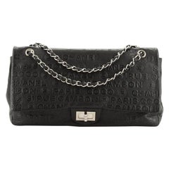 Chanel 31 Rue Cambon Double Flap Bag Embossed Leather Maxi