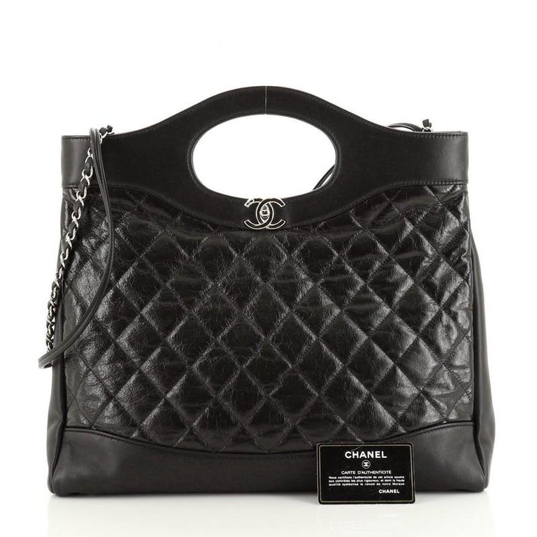 Chanel 31 Shopping Bag Quilted Calfskin Large at 1stDibs  chanel 31 large, chanel  31 large shopping bag, chanel 31 bag small