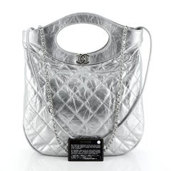 Chanel 31 Shopping Bag Quilted Crumpled Calfskin Small