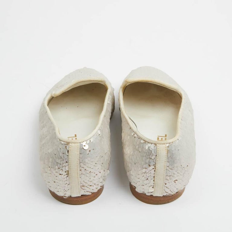 Chanel 36 Fr Flat Slip-ons Sequins Embroided For Sale at 1stDibs ...