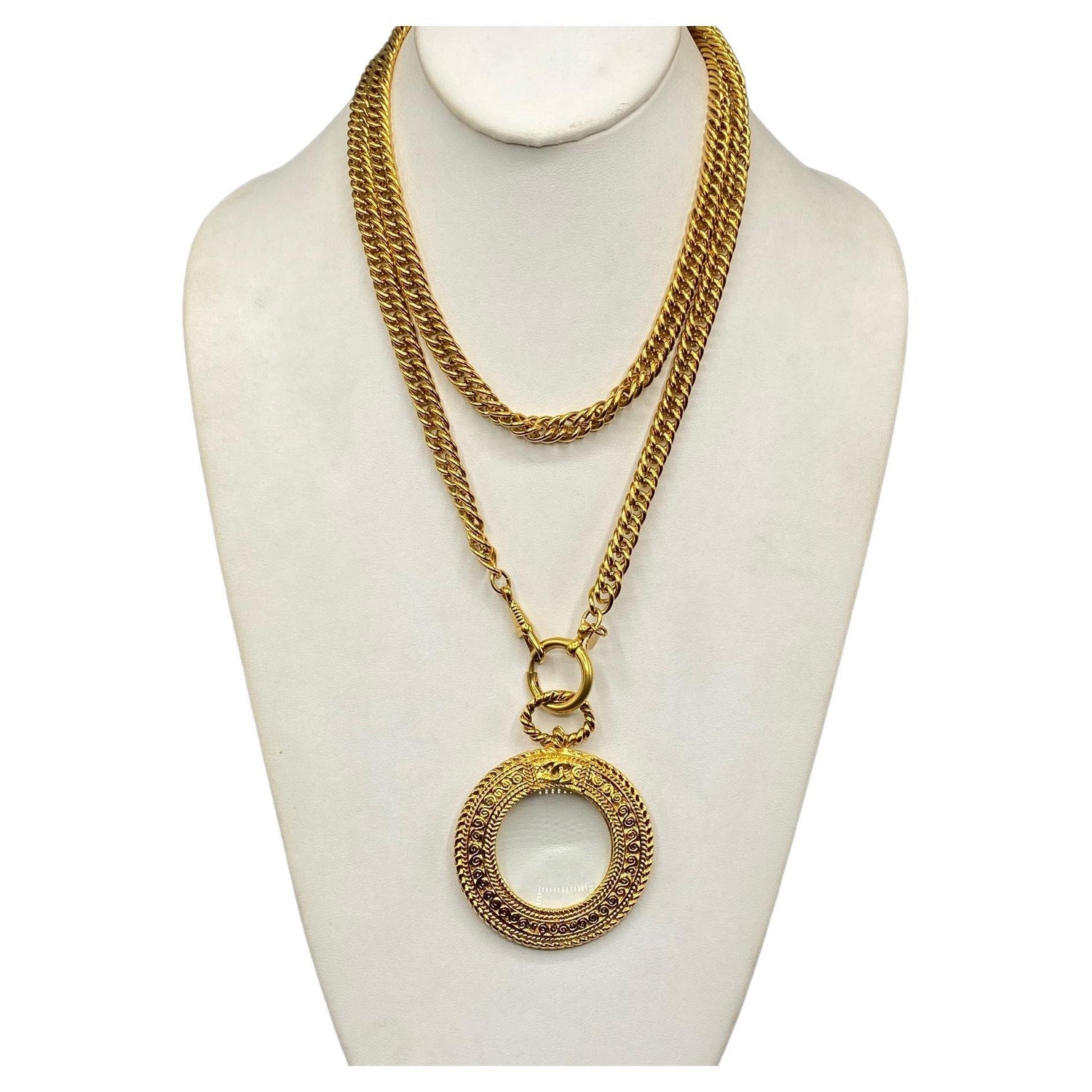 Chanel Vintage 1980's Magnifying Glass Necklace | Foxy Couture Carmel